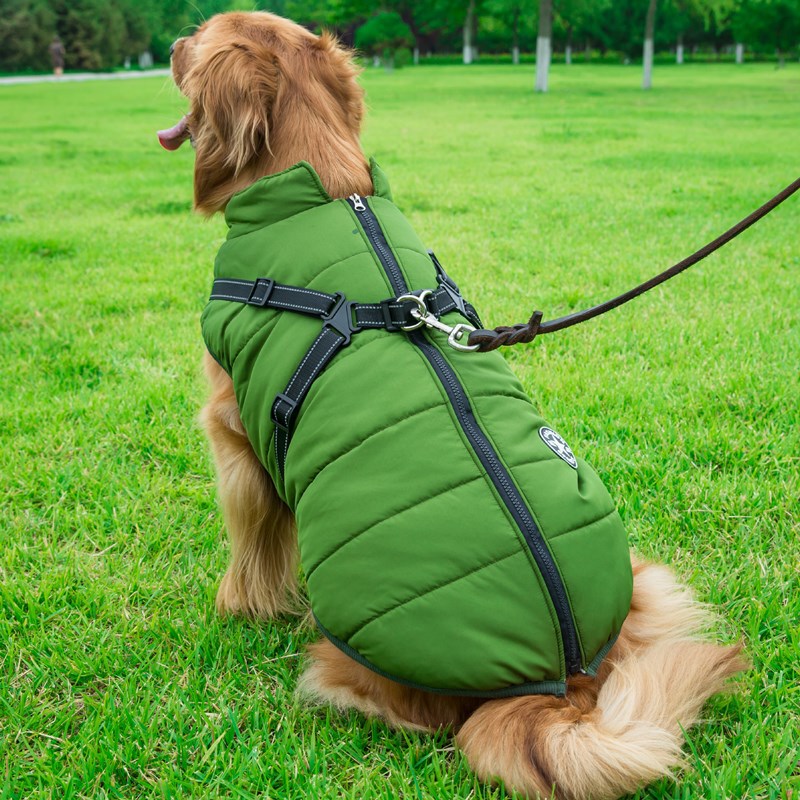 Waterproof hondenjas met geïntegreerd harnas - Houd je hond warm en droog