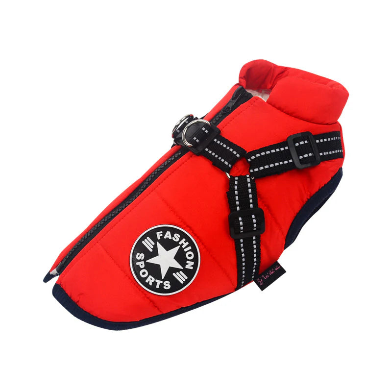 Waterproof hondenjas met geïntegreerd harnas - Houd je hond warm en droog